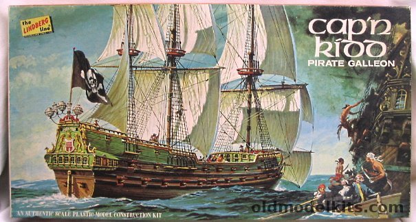 Lindberg Cap'n Kidd Pirate Galleon, 821 plastic model kit